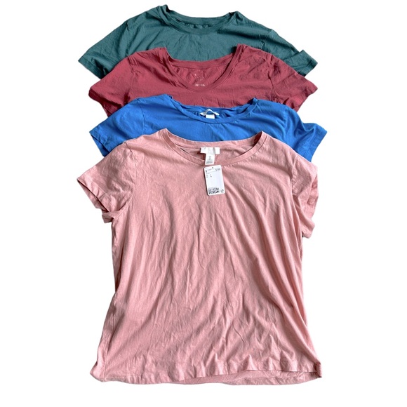 H&M Tops - H&M and A NEW DAY 4 pc summer tshirt bundle size L/XL - 1 shirt is NWT!